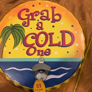 NWT Wall mount TROPICAL THEME metal bottle opener